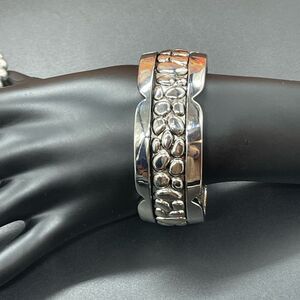 Lane Bryant Silver Bangle hinged Bracelet